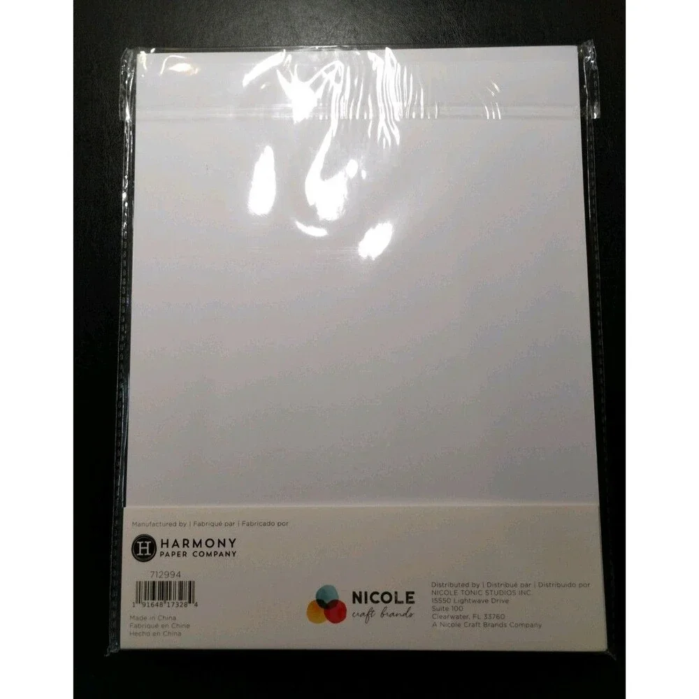 Harmony Paper Inkjet Printable Glitter Paper, Crystal White, 8.5